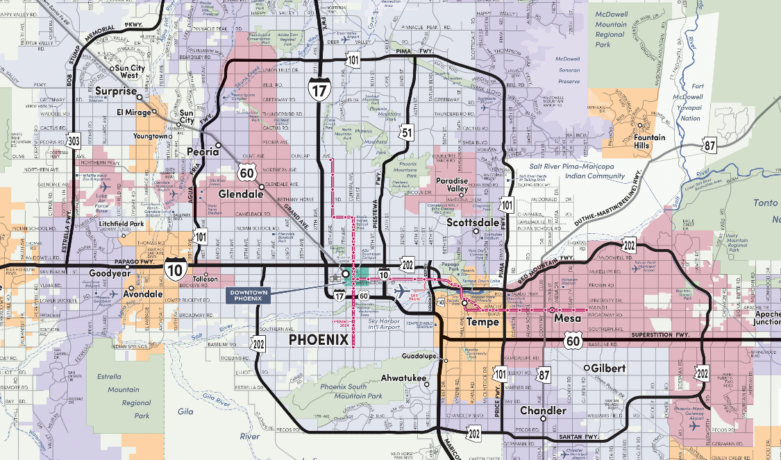 Greater Phoenix map