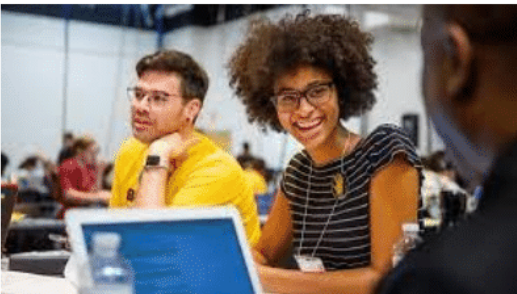ASU students collaborating in a classroom